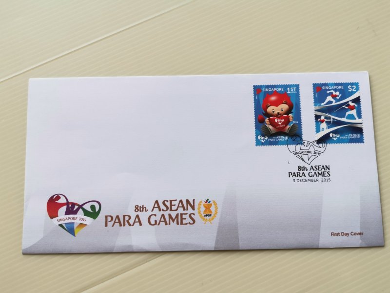 SINGAPORE 2015  FDC - ASEAN PARA GAMES.