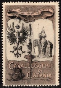 1914 WW One France Delandre Poster Stamp I Am Alive And Well Knights Of Catania