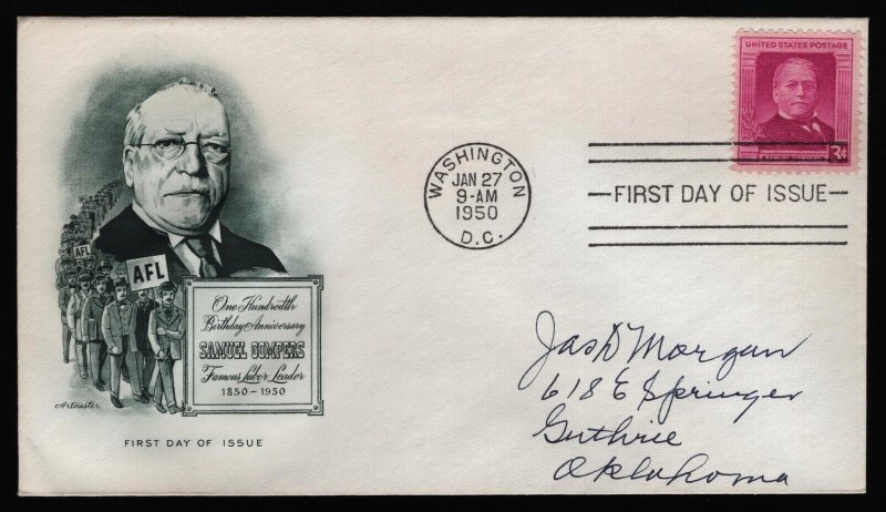 #988 3c Samuel Gompers, Artmaster FDC **ANY 5=FREE SHIPPING**
