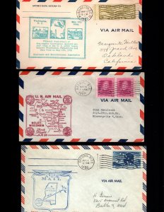 US 3 used first flight covers