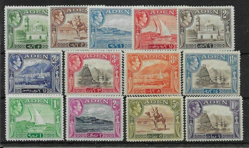 ADEN SG16/27 1939-48 DEFINITIVE SET MTD MINT.