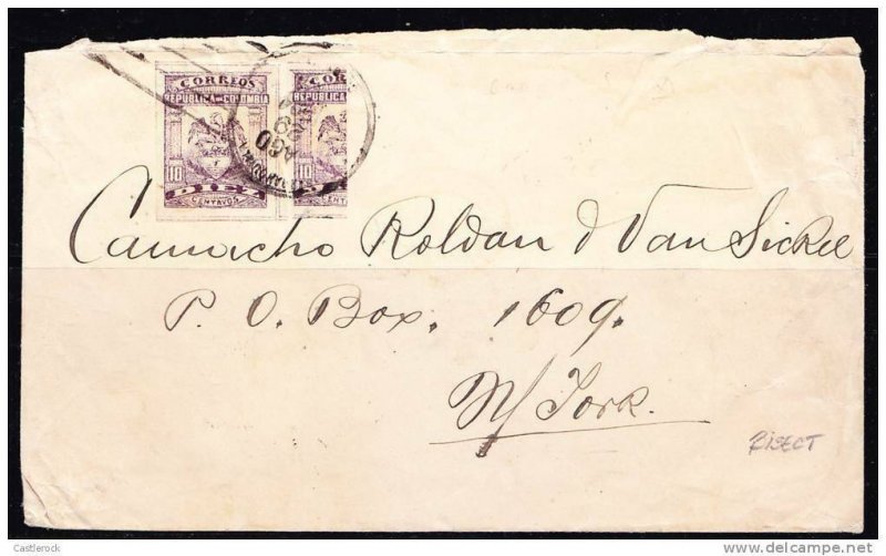 T)1904 BISECT COVER BARRANQUILLA TO NY 