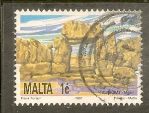 Malta   Scott 743   Temple   Used