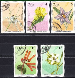 Cuba Sc# 2369-2374  WILDFLOWERS wild flowers CPL SET of 6  1980 used cto