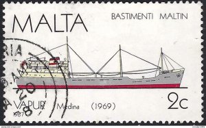 MALTA 1987 2c Multicoloured, Maltese Ships-Vapur-Medina 1969 FU