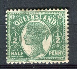 AUSTRALIA; QUEENSLAND 1895-97 classic QV issue Mint hinged Shade of 1/2d. value