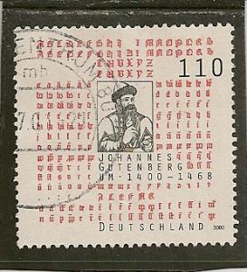Germany Scott   2068  Gutenberg   Used