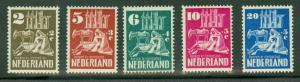 NETHERLANDS #B214-18, Complete set, Church Restoration, og, hinged, Scott $47.25