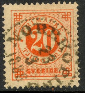 SWEDEN 1877-79 20o Numeral Issue Sc 33 VFU