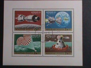 HUNGARY-1970 APOLLO-13- RETURN TO THE EARTH-CTO-S/S VF- WE SHIP TO WORLD WIDE