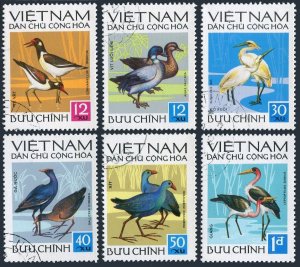 Viet Nam 669-674,CTO.Michel 701-706. Birds 1972. Lobivanellus indicus, Anas.