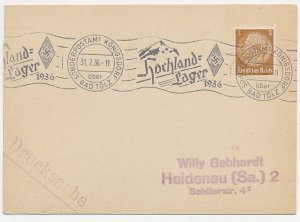 Card / Postmark Germany 1936 Hochland Lager - Hitler Jugend