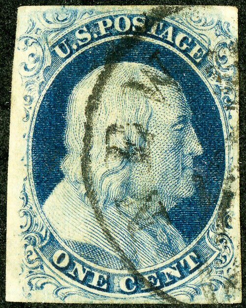 US Stamps # 7 Used 4 margins Scott Catalogue $125.00