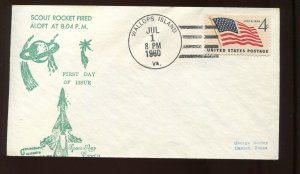 JULY 1  1960 SCOUT ROCKET LAUNCH Goldcraft Launch Cover (LV 918)