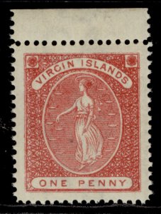 BRITISH VIRGIN ISLANDS QV SG33, 1d rose-red, NH MINT.