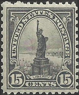 # 696 Mint Never Hinged ( MNH ) Gray Statue Of Liberty