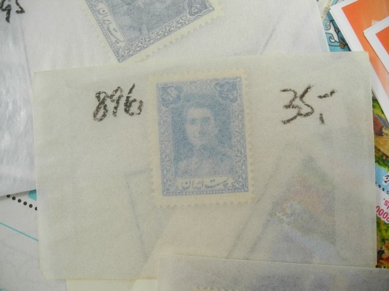 PERSIA, Fantastic assortment of Stamps in glassines, mounted on cut pages