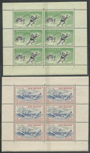 New Zealand # B52a,B53a Health, Panes/6  (2) Mint NH