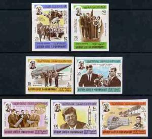 Aden - Kathiri 1967 Kennedy (Space pioneers) imperf set o...