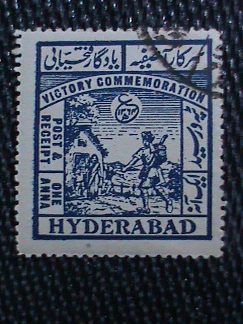 ​INDIA-HYDERABAD STATE-1946-SC#51- 76YEARS OLD-SOLDIERS COME HOME AFTER WW II