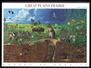 3506 MNH NATURE OF AMERICA SERIES 3rd SHEET Great Plains Prairie