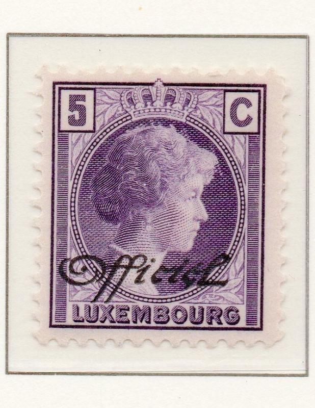 Luxembourg 1928-35 Early Issue Fine Mint Hinged 1c. Optd Official 151010