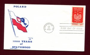 Sc. 1313 Polish Millennium FDC - Cachet Craft  