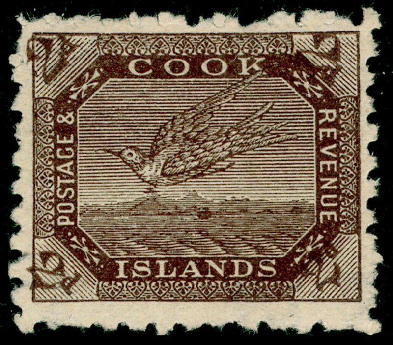 COOK ISLANDS SG31, 2d deep brown, UNUSED. Cat £10.