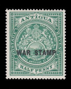 ANTIGUA ISLAND WAR STAMP 1916. SCOTT # MR1. UNUSED.