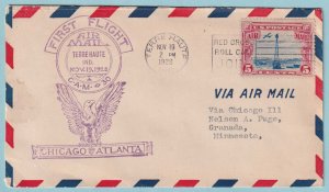 UNITED STATES FIRST FLIGHT COVER - 1928 FROM TERRE HAUTE INDIANA - CV005