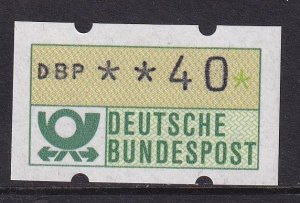 Germany   MNH  1981  automation machine labels 40 pf  automatenmarken