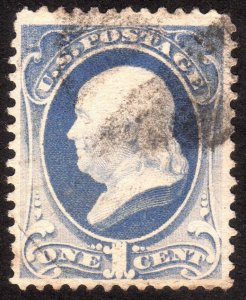 1881, US 1c, Franklin, Used, Sc 206