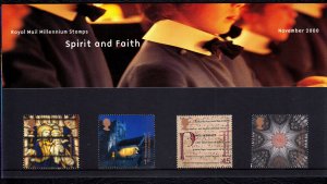 Great Britain 2000 Spirit & Faith Complete Mint MNH Set in Pack SC 1930-1933
