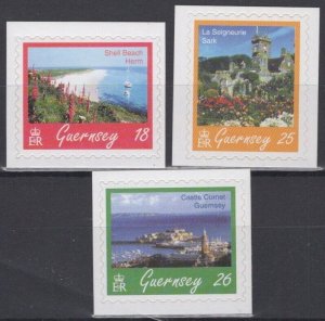 ZAYIX Great Britain Guernsey 593-595 MNH Island Scenes self-adhesive 012922S36