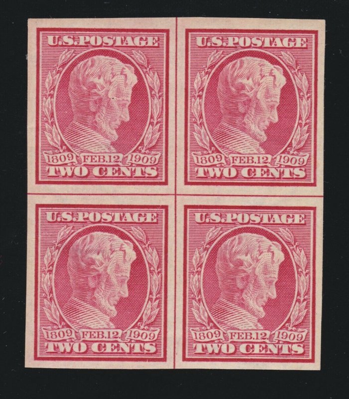 US 368 2c Lincoln Mint Centerline Block of 4 VF-XF OG H SCV $140