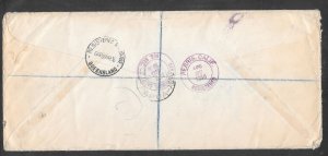 Papua New Guinea #C2-C4,94,115,117 Registered cover to U.S.A. MAR5/1936 (12841)