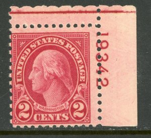 USA 1926 Washington 2¢ Carmine Ty 1 Rotary Perf  11x10½ Scott 634 PNS Mint B391