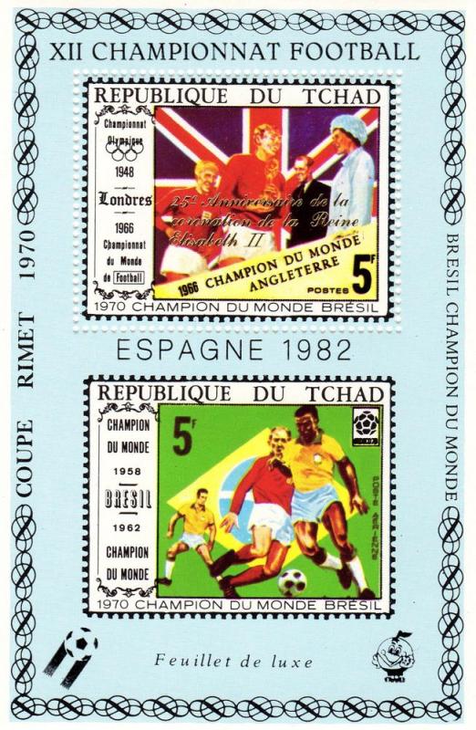 Chad 1982 XII Football World Cup Spain 82 S/S Perforated MNH