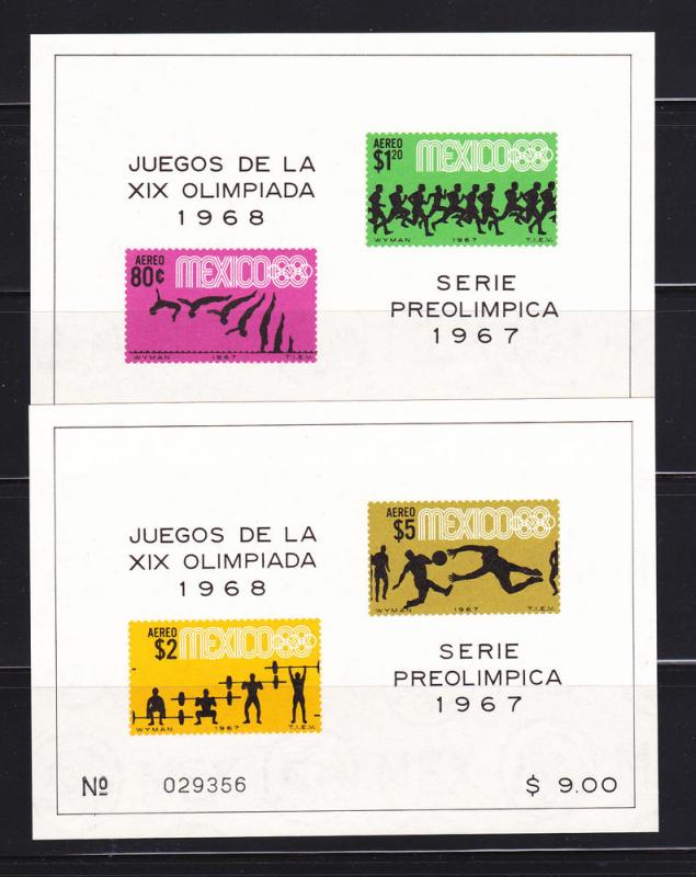 Mexico C329a, C331a Set MNH Sports, Olympics (A)