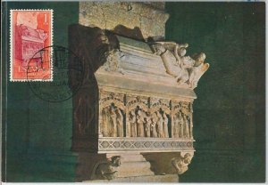 48319 - SPAIN - MAXIMUM CARD - architecture: Poblet 1963 #3-