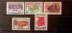 HONDURAS Sc C414-8NH ISSUE OF 1967 - OVERPRINTS