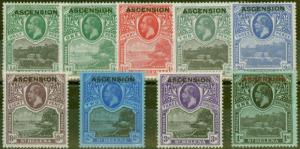 Ascension 1922 set of 9 SG1-9 Fine Mtd Mint