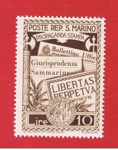 San Marino #212  MVFLH OG   Newspapers   Free S/H