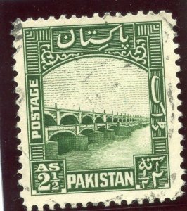Pakistan 1948 KGVI 2½a green very fine used. SG 30. Sc 30.