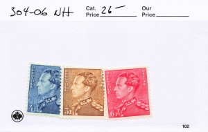 BELGIUM  304-06   MNH