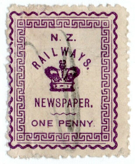 (I.B) New Zealand Railways : Newspaper Stamp 1d