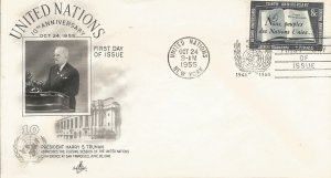 Truman United Nations Speech UN FDC 55-10-24 #!