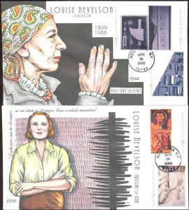 #3379-83 Louise Nevelson Collins FDC Set