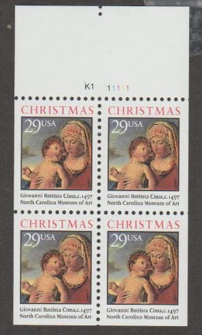 U.S. Scott #2790a Christmas Virgin Madonna & Jesus Stamp - Mint NH Booklet Pane