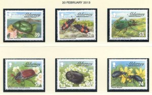 Alderney 2013 Beetles Set SGA481/A486 Unmounted Mint